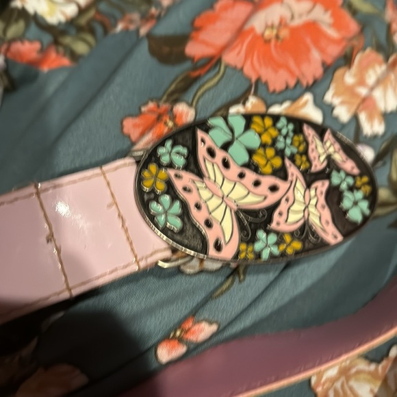 Rare Vintage 1993 Large Pink Butterfly Belt Buckle - Picture 8 of 8